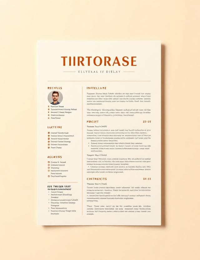 Editorial Serif resume template