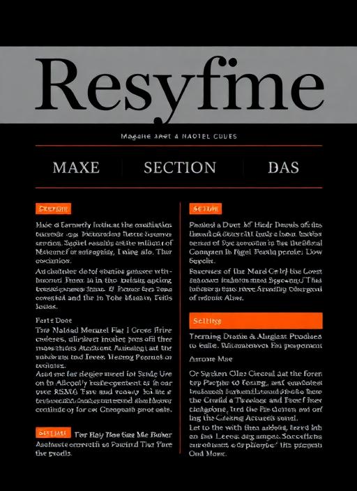 Magazine Editorial resume template
