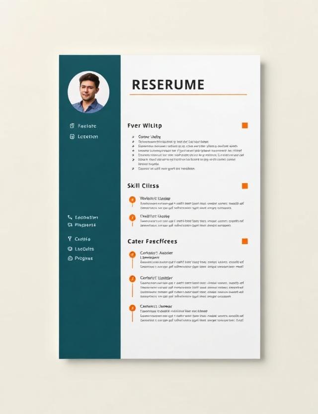 Two-Tone Sidebar resume template